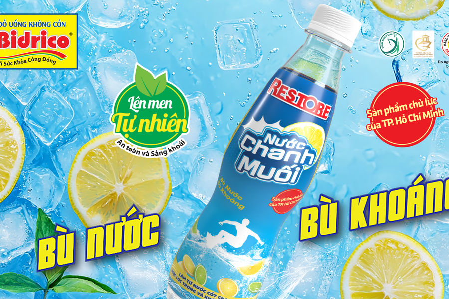 Nước chanh muối đóng chai và nhu cầu bù nước khi vận động