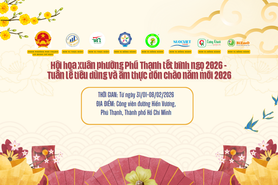 Phú Thạnh tổ chức Hội Hoa Xuân 2026, kết nối tiêu dùng và xúc tiến thương mại dịp Tết