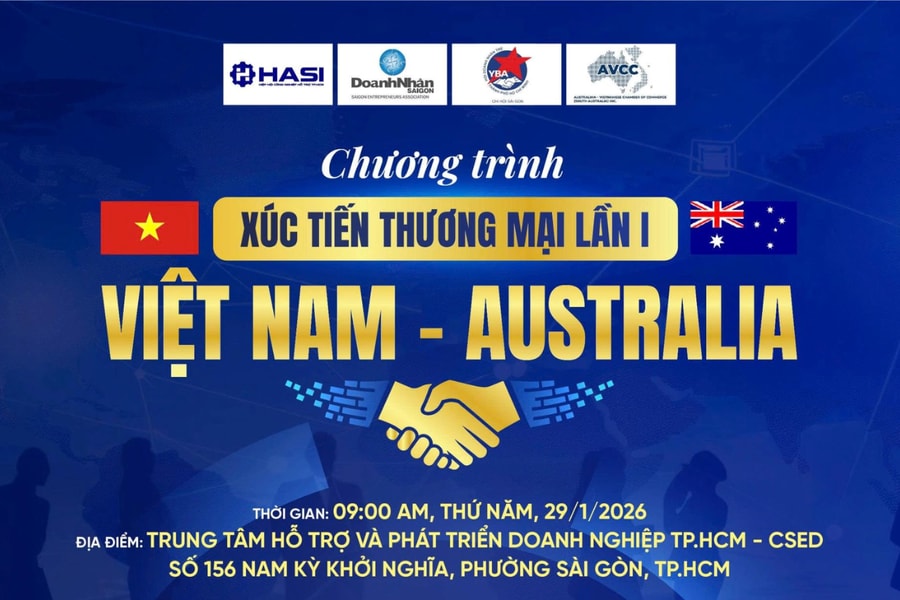 Sắp diễn ra sự kiện kết nối doanh nghiệp Việt Nam và bang Nam Úc