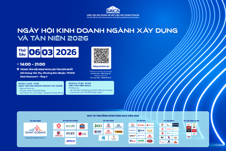 Hiệp hội SACA tổ chức Ngày hội Kinh doanh ngành xây dựng và Tân niên 2026
