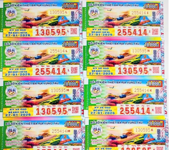 Xổ số kiến thiết Bà Rịa – Vũng Tàu dự kiến phát hành vé số mới năm 2026