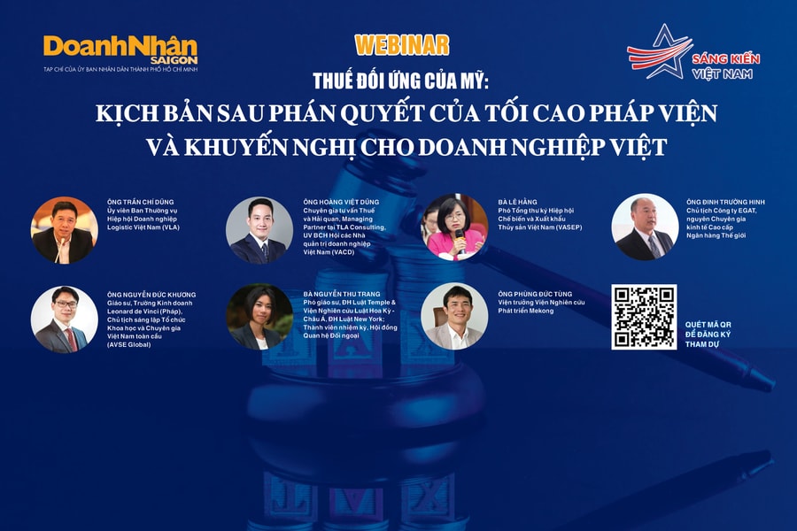 Mời tham dự webinar "Thuế đối ứng của Mỹ: Kịch bản sau phán quyết của Tối cao Pháp viện và khuyến nghị cho doanh nghiệp Việt"