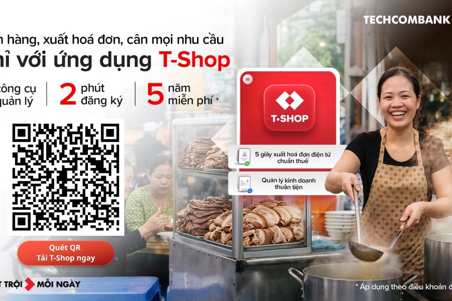Ngân hàng gỡ khó cùng Tiểu thương để minh bạch dòng tiền với T-shop