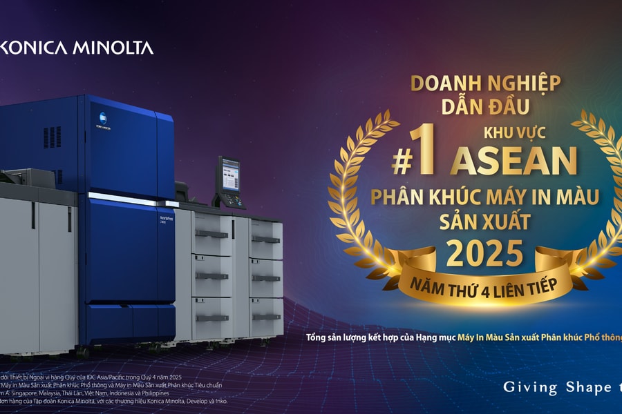 Konica Minolta đạt thị phần số 1 Việt Nam về mảng máy in màu sản xuất năm 2025