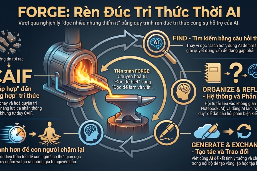 Khung thực hành “Forge” để chuyển hóa văn hóa đọc trong doanh nghiệp
