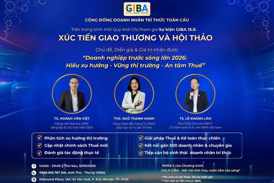 GIBA tổ chức hội thảo “Doanh nghiệp trước Sóng lớn 2026”, ra mắt Ban Điều hành nhiệm kỳ mới