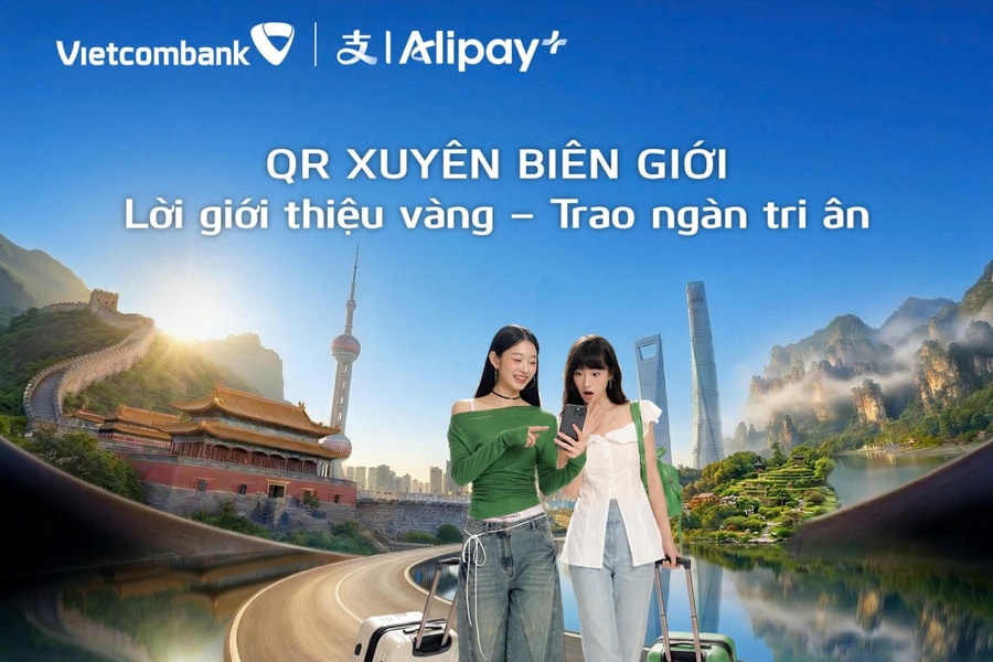 Vietcombank tiên phong thanh toán QR xuyên biên giới
