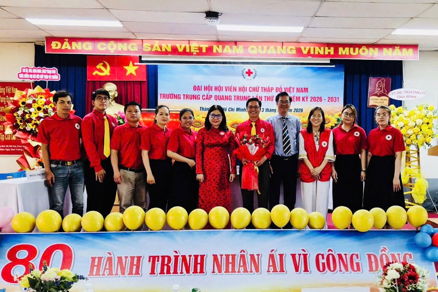 Hội Chữ thập đỏ Trường Trung cấp Quang Trung tổ chức Đại hội nhiệm kỳ 2026 - 2031
