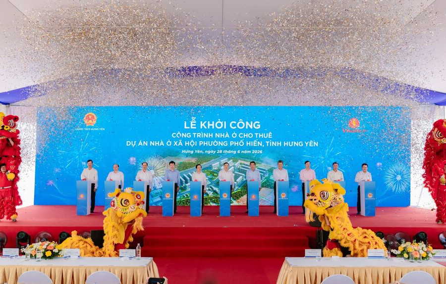 Vingroup khởi công công trình nhà ở cho thuê dự án nhà ở xã hội phường Phố Hiến, tỉnh Hưng Yên